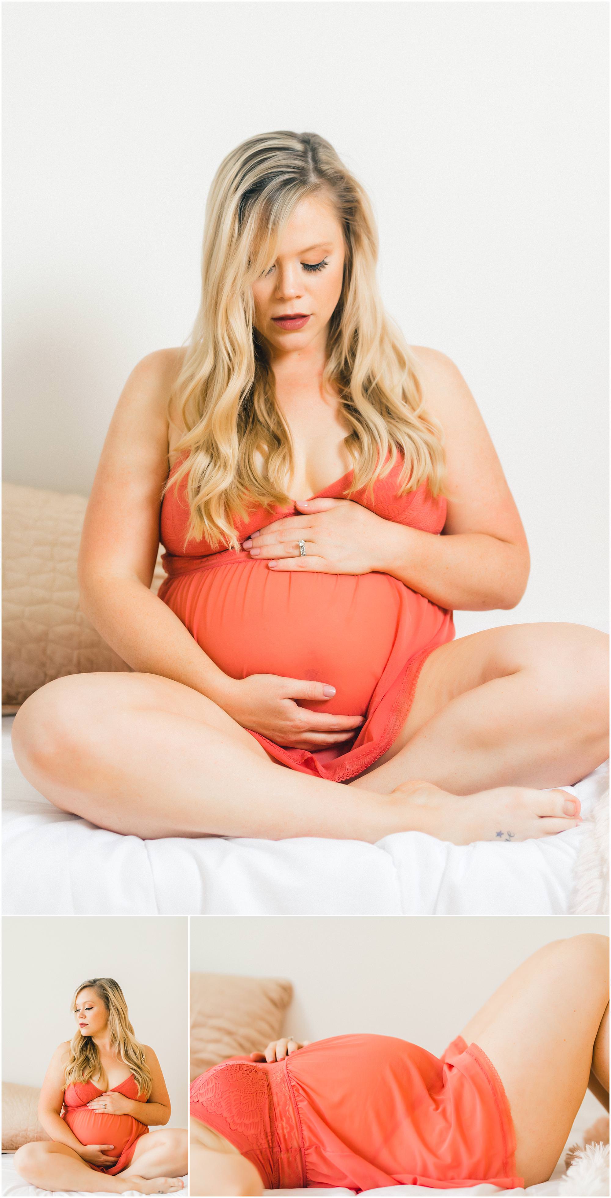 What to wear maternity boudoir photography session