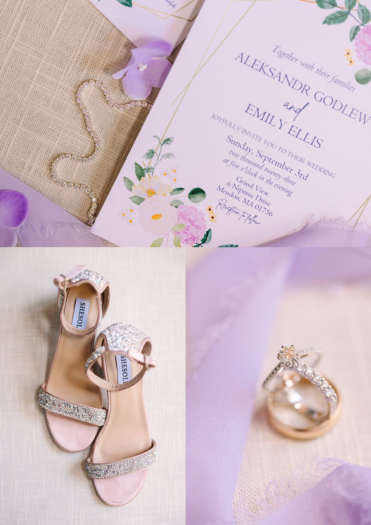lavendar wedding details